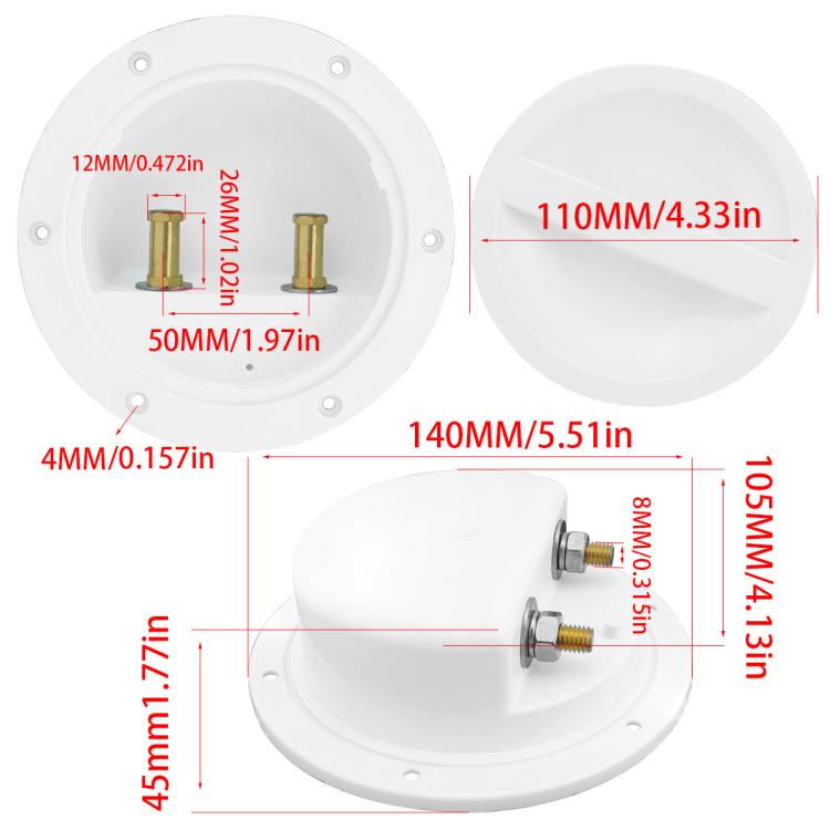 RV Marine Waterproof Sea Fishing Sealed Pure Copper Conductive Junction Box, Configuration: CP-5096 - Marine Accessories & Parts by PMC TechLife | Online Shopping South Africa | PMC TechLife | Buy Now Pay Later Mobicred