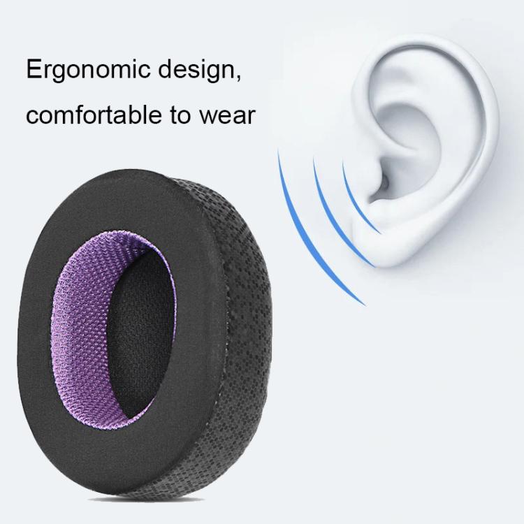 1pair Headset Sponge Earmuffs for SteelSeries Arctis Pro / Arctis 3 / 5 / 7, Color: Black Purple Mesh - free shipping - PMc TechLife - Order now!
