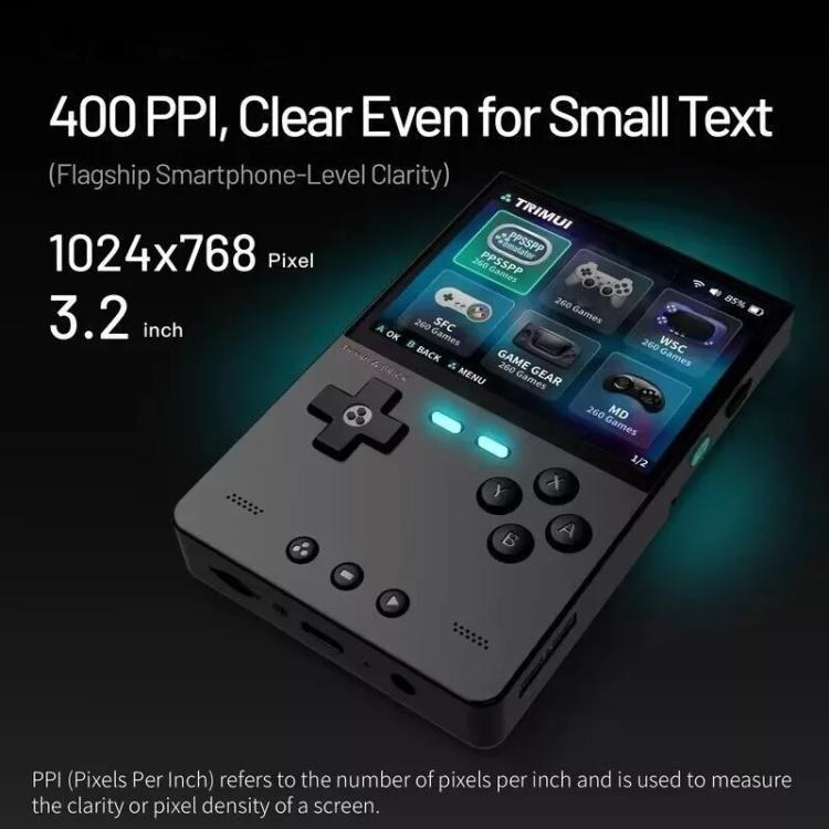 TRIMUI BRICK Open Source Pocket Console Portable Wireless Bluetooth HD Retro Arcade, Size: 256G(Black) - free shipping - PMc TechLife - Order now!