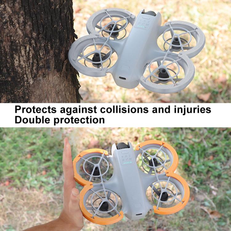 For DJI Neo CQT Impact Protection Cover + Bumper + Folding Stand + Tail Wing 4 In 1 Set(Orange) - free shipping - PMC TechLife - Order now!
