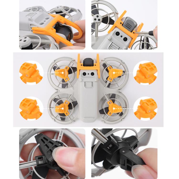 For DJI Neo CQT Impact Protection Cover + Bumper + Folding Stand + Tail Wing 4 In 1 Set(Orange) - free shipping - PMC TechLife - Order now!
