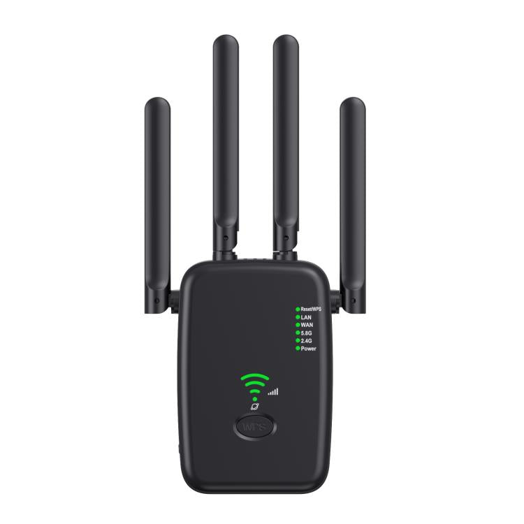 Urant U11 300Mbps 2.4G Wireless Repeater WiFi Signal Amplifier Support WPS Quick Setting EU Plug Black - Broadband Amplifiers by Urant | Online Shopping South Africa | PMC TechLife | Buy Now Pay Later Mobicred