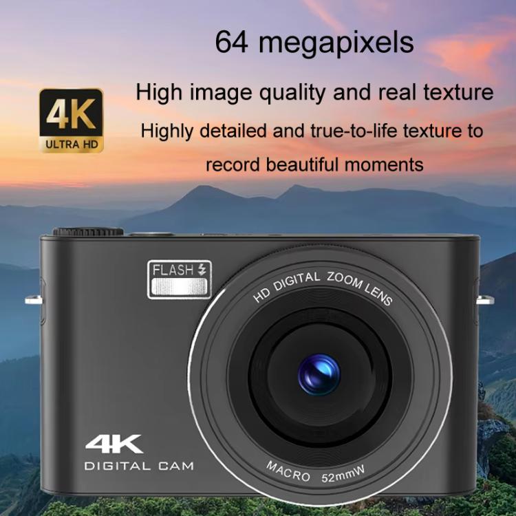 4K HD Touch Screen Digital Micro SLR Camera MP3 DSLR Camcorder 64MP Anti-Shake Vlogging Video Camera(White) - Video Cameras by PMC TechLife | Online Shopping South Africa | PMC TechLife | Buy Now Pay Later Mobicred