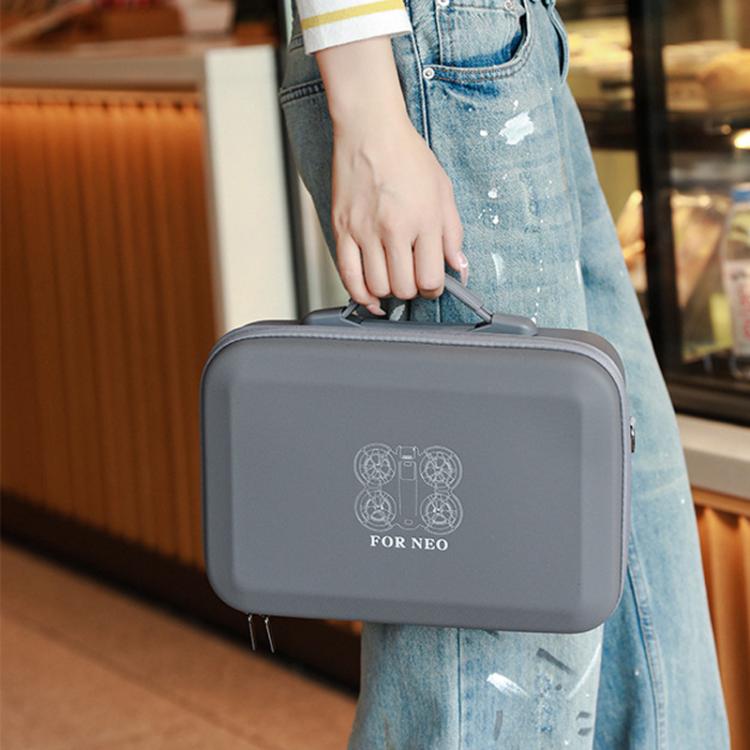 For DJI Neo Fly More Combo BKANO Storage Bag Hard Shell Shoulder Bag(Gray) - free shipping - PMC TechLife - Order now!