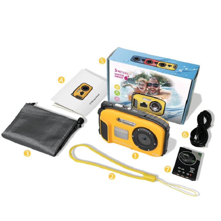 IP68 5m Waterproof Sports Digital Camera Kids Student DV Camera(Blue) - Video Cameras by PMC TechLife | Online Shopping South Africa | PMC TechLife | Buy Now Pay Later Mobicred