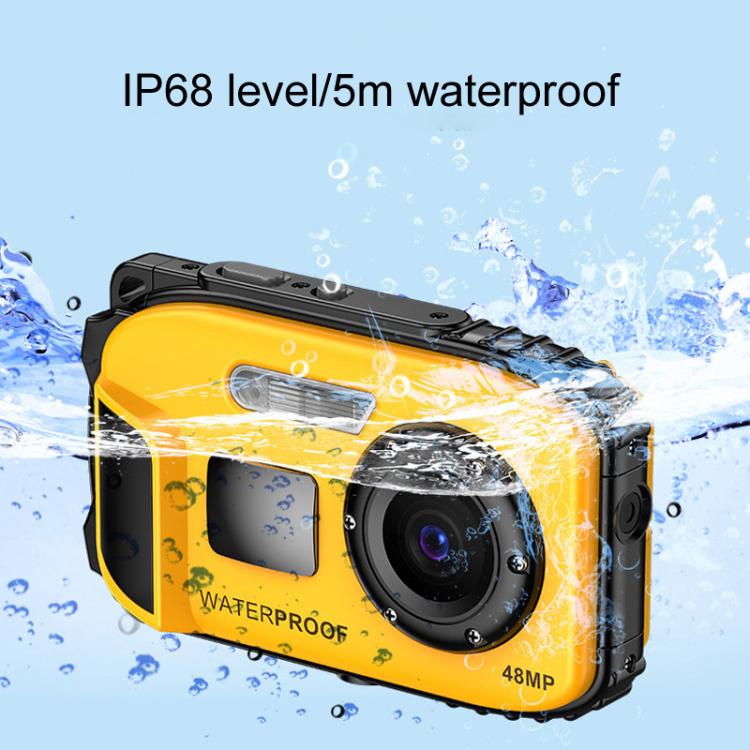 IP68 5m Waterproof Sports Digital Camera Kids Student DV Camera(Yellow) - Video Cameras by PMC TechLife | Online Shopping South Africa | PMC TechLife | Buy Now Pay Later Mobicred