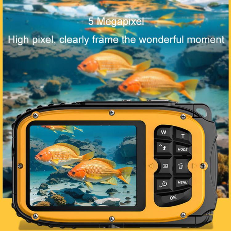 IP68 5m Waterproof Sports Digital Camera Kids Student DV Camera(Yellow) - Video Cameras by PMC TechLife | Online Shopping South Africa | PMC TechLife | Buy Now Pay Later Mobicred