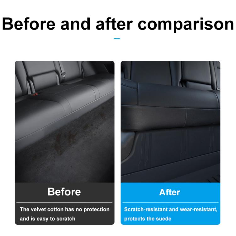 For Tesla Model Y Rear Seat One-Piece Full-Cover Anti-Kick Pads Guard Pad Decoration(4pcs /Set) - Seat Accessories by PMC TechLife | Online Shopping South Africa | PMC TechLife | Buy Now Pay Later Mobicred