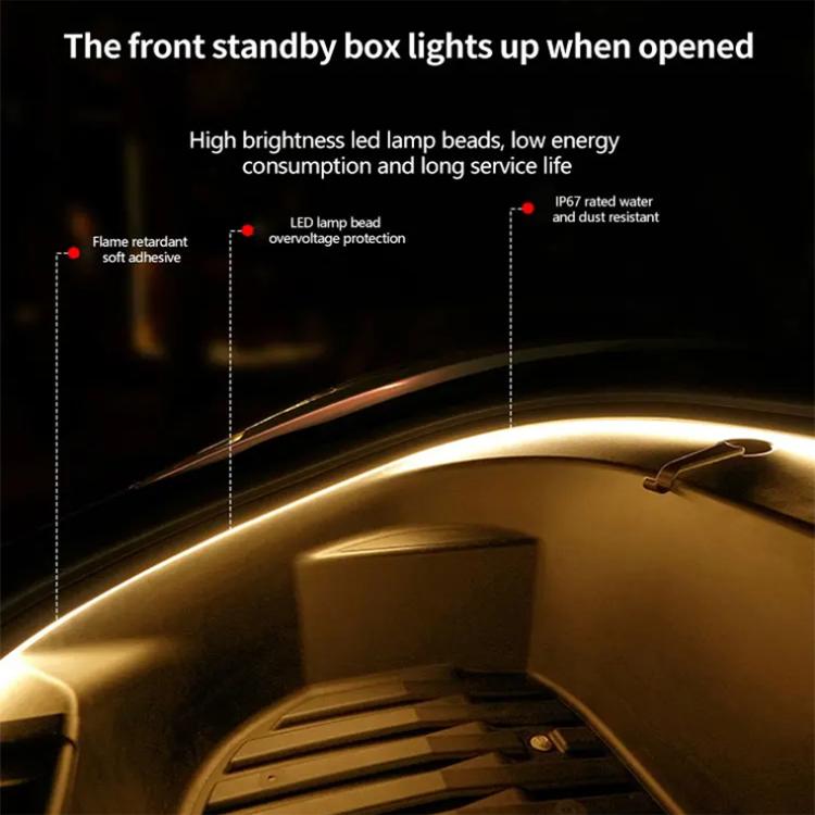 For Tesla Model 3 / Y Front Trunk Atmosphere Decorative Lights Welcome Light Bar(Warm Light) - Atmosphere lights by PMc TechLife | Online Shopping South Africa | PMc TechLife | Buy Now Pay Later Mobicred