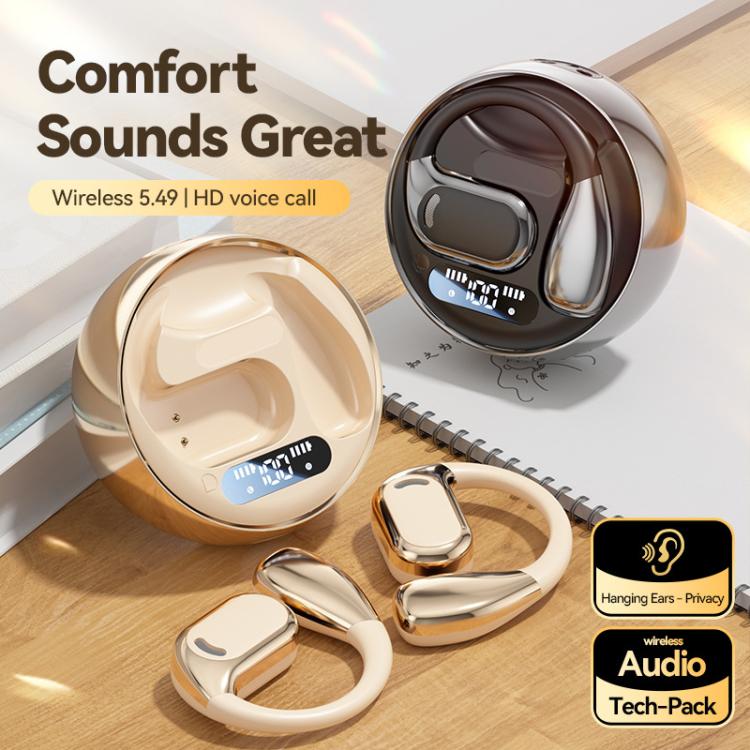 M76 Intelligent AI Translation On-Ear Digital Display Bluetooth Earphone(Black) - free shipping - PMC TechLife - Order now!