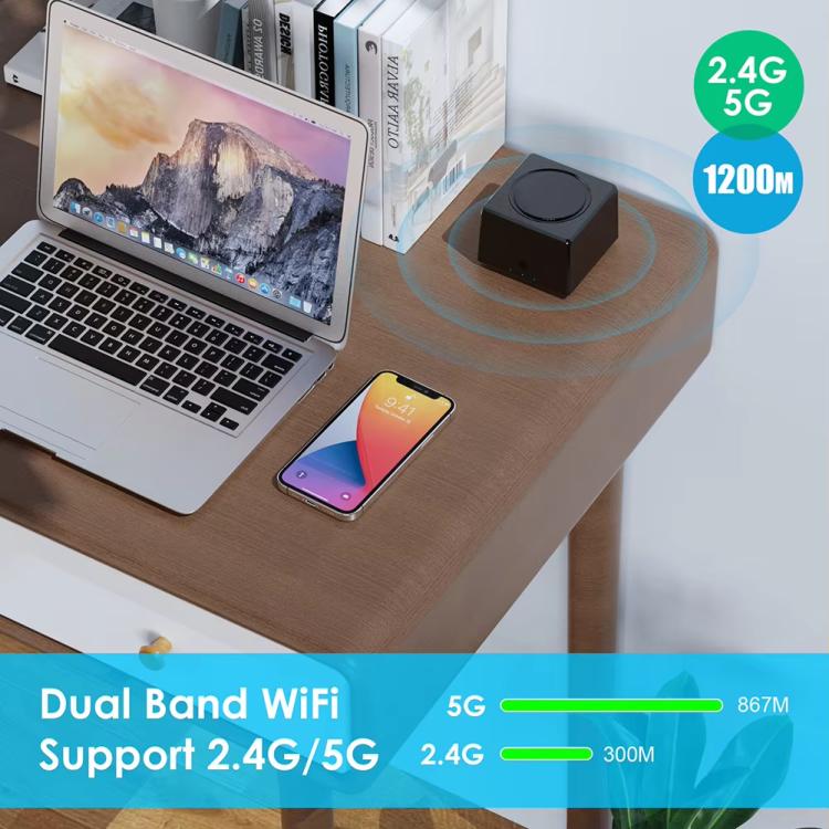 Urant USM16 1200Mbps Dual-band Mesh WiFi Router Signal Amplifier with 3 Gigabit Ethernet Ports(Black) - free shipping - PMC TechLife - Order now!