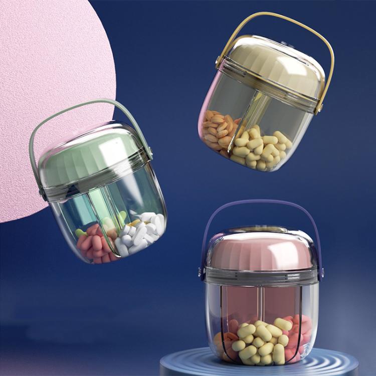 Portable Pill Box Sealed Waterproof Pill Dispenser Drugs Medicine Organizer Dispenser Box, Color: Small Gray - free shipping - PMC TechLife - Order now!