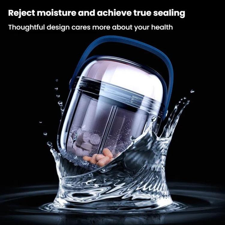 Portable Pill Box Sealed Waterproof Pill Dispenser Drugs Medicine Organizer Dispenser Box, Color: Large Gray - free shipping - PMC TechLife - Order now!
