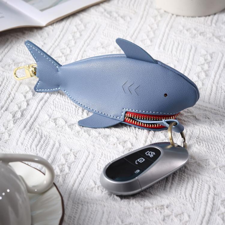 Hallmo Universal Shark-Shaped Key Protective Cover Multifunctional Car Key Storage Bag, Color: Dark Blue - free shipping - PMc TechLife - Order now!