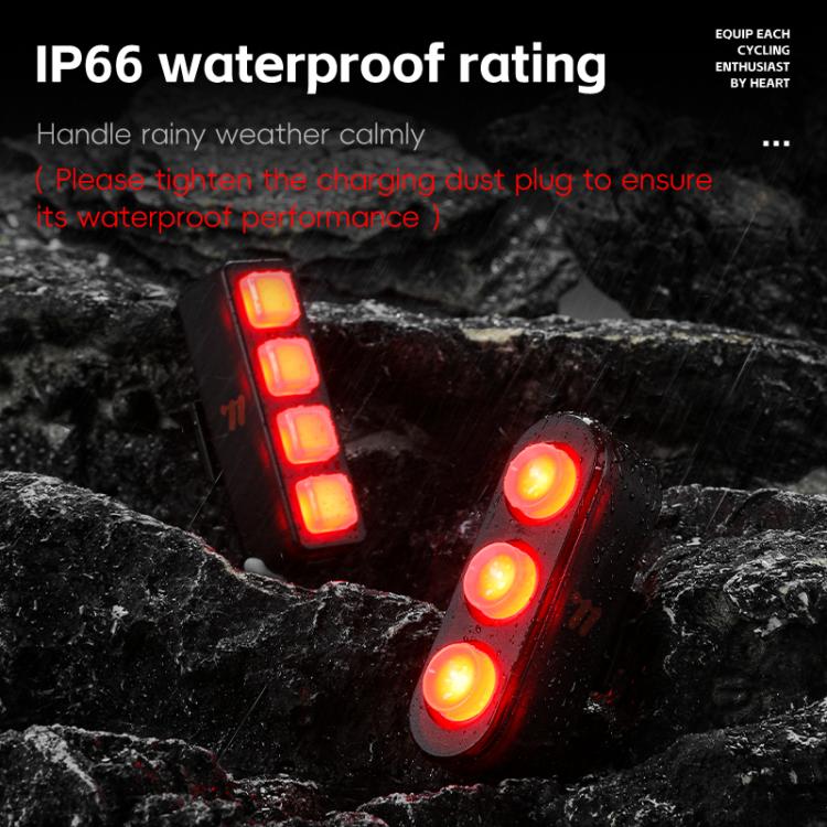 WEST BIKING Bicycle Night Riding Long Endurance Warning Brake Taillight, Style: Round Light Basic - Taillights by WEST BIKING | Online Shopping South Africa | PMC TechLife | Buy Now Pay Later Mobicred