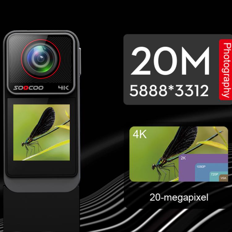 SOOCOO SAW1 With 128G Memory Card 4K HD Anti-Shake Waterproof Motorcycle Riding Recorder Chest Head Mounted Diving Thumb Camera - free shipping - PMC TechLife - Order now!