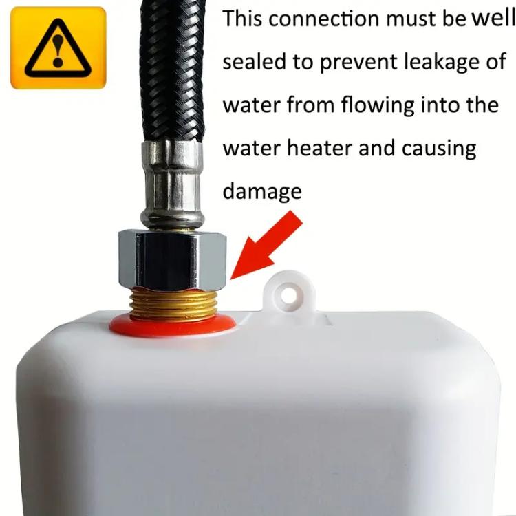 3000W Small Tankless Electric Water Heater For Kitchen Bathroom UK Plug(Gold) - free shipping - PMC TechLife - Order now!