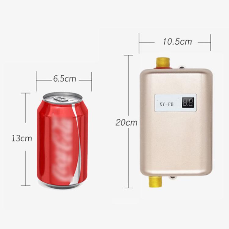 3000W Small Tankless Electric Water Heater For Kitchen Bathroom AU Plug(Gold) - free shipping - PMC TechLife - Order now!