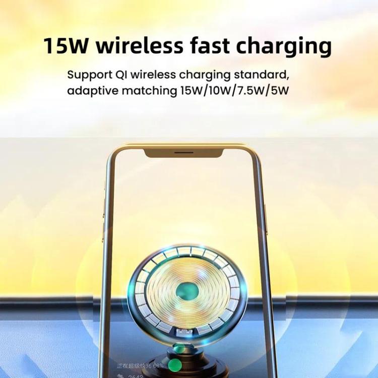 15W Car Magnetic Wireless Charging Phone Holder Alloy Base, Spec: Air Outlet Silver - free shipping - PMc TechLife - Order now!