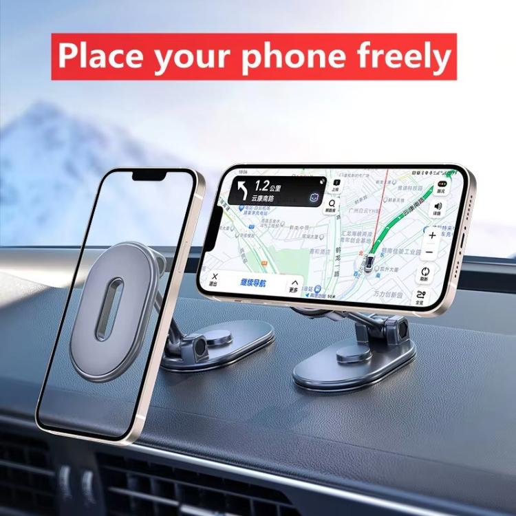 Foldable Magnetic Car Phone Holder Mount Multi-angle Adjustable Cellphone Navigation Bracket(Black) - Universal Car Holders by PMC Jewellery | Online Shopping South Africa | PMC Jewellery | Buy Now Pay Later Mobicred