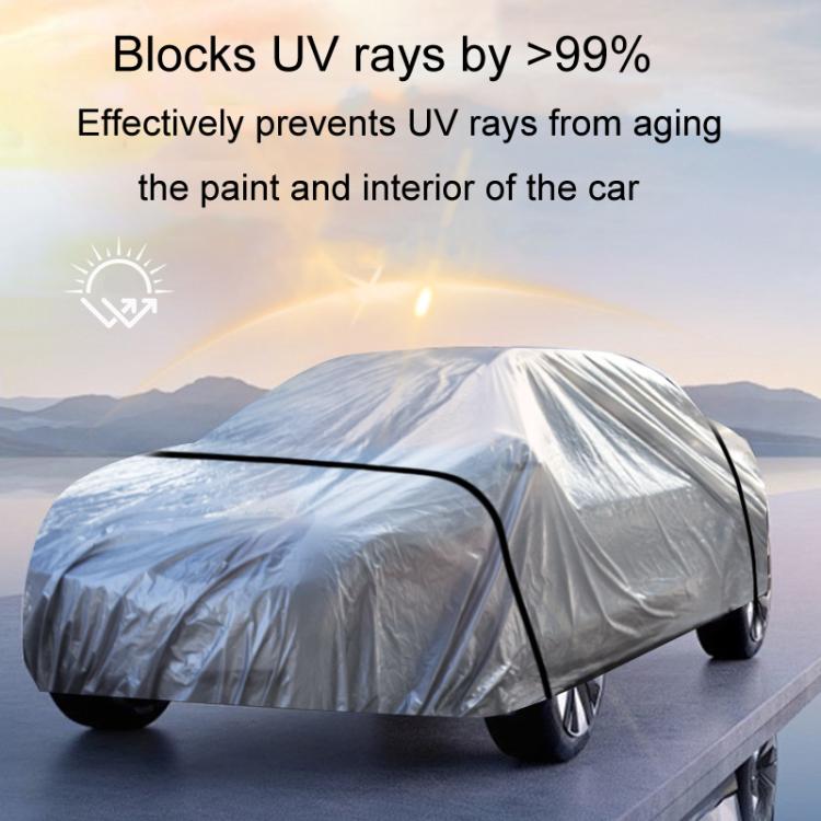 Car PE Film Waterproof And Dustproof Four Seasons Universal Coat Cover, Size: XL(Silver Gray) - PE Material by PMc TechLife | Online Shopping South Africa | PMc TechLife | Buy Now Pay Later Mobicred