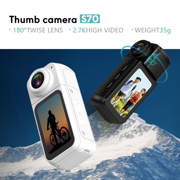 Anytek S70 Magnetic Thumb Sports Camera HD Outdoor Portable Riding Camera(White) - Video Cameras by Anytek | Online Shopping South Africa | PMC TechLife | Buy Now Pay Later Mobicred