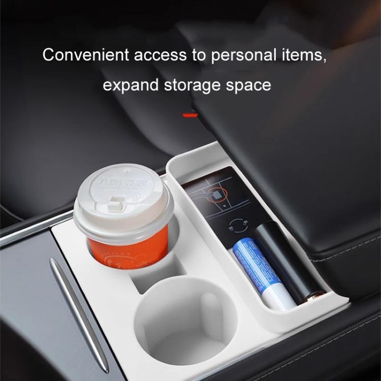 For Tesla 21-23 Model 3/Y Central Control Integrated Silicone Storage Cup Holder(Black) - Car Drink Holders by PMc TechLife | Online Shopping South Africa | PMc TechLife | Buy Now Pay Later Mobicred