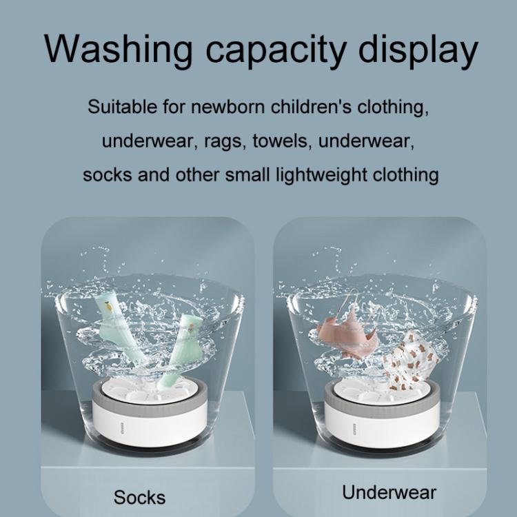Mini Portable Underwear Socks Turbine Washing Machine, Color: Gray Standard - free shipping - PMC TechLife - Order now!