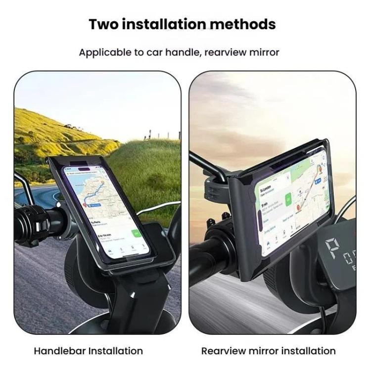 Bicycle Holder Waterproof Pouch Bag Bike Motorcycle Handlebar Mirror Phone Stand Mount, Size: XL - Holders by PMC TechLife | Online Shopping South Africa | PMC TechLife | Buy Now Pay Later Mobicred