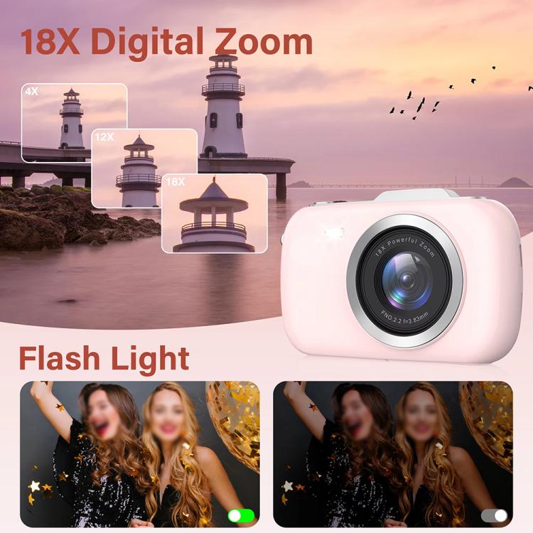 G7-A 2.8-inch 18X Digital Zoom 4K HD Beauty Digital Camera(Pink) - Children Cameras by PMC TechLife | Online Shopping South Africa | PMC TechLife | Buy Now Pay Later Mobicred