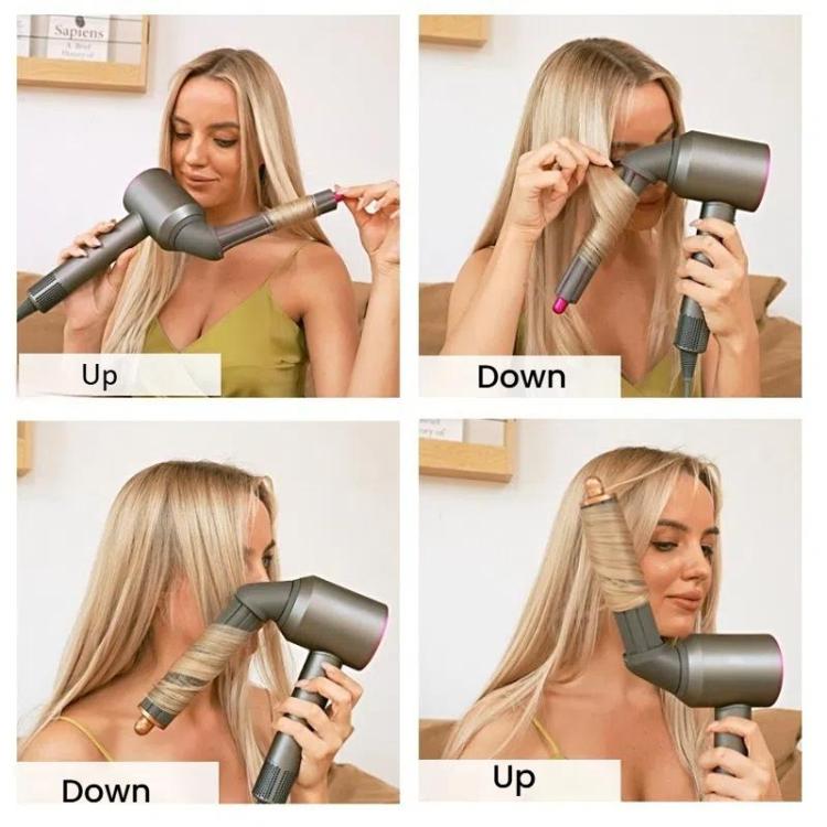 1pair 30mm For Dyson Hair Dryer 360 Degree Rotating Elbow Adapter And Hair Curling Barrel Set - For Dyson Accessories by PMC TechLife | Online Shopping South Africa | PMC TechLife | Buy Now Pay Later Mobicred