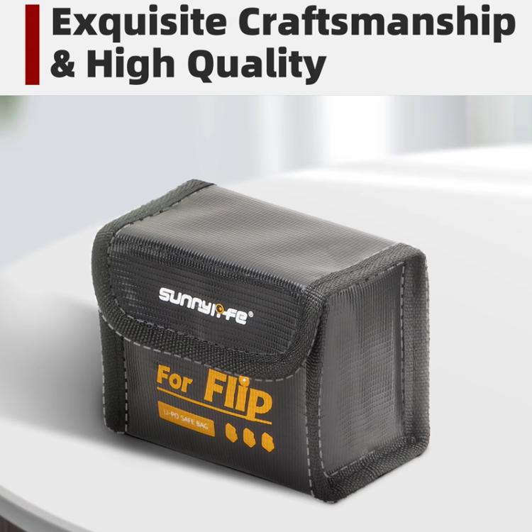 For DJI Flip Sunnylife Battery Explosion Proof Bag Li-ion Safety Storage Bag Flame Retardant Protective Bag Medium (For 2 Batteries) - free shipping - PMC TechLife - Order now!