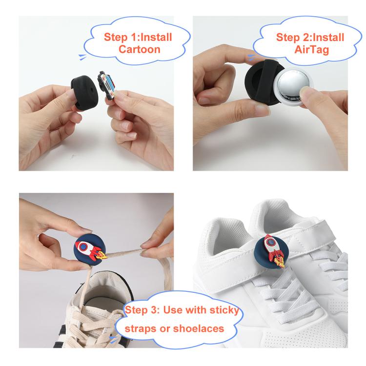 5pcs /Pack For Airtag Children Shoelace Fixed Locator Silicone Protective Cover(Daisy) - Other by PMc TechLife | Online Shopping South Africa | PMc TechLife | Buy Now Pay Later Mobicred
