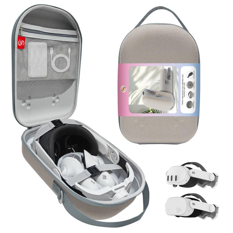 For Meta Quest 3S / 3 VR Headset JYS Storage Bag Handbag(Gray) - free shipping - PMC TechLife - Order now!