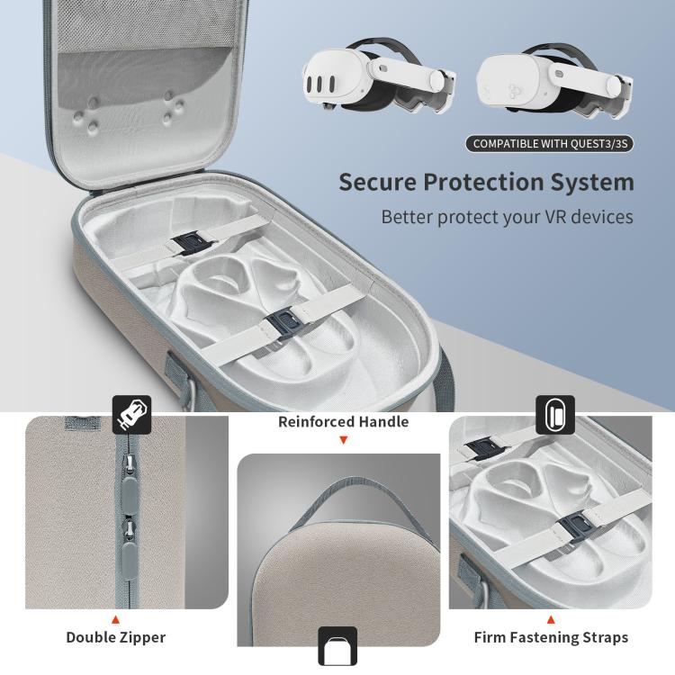 For Meta Quest 3S / 3 VR Headset JYS Storage Bag Handbag(Black) - free shipping - PMC TechLife - Order now!