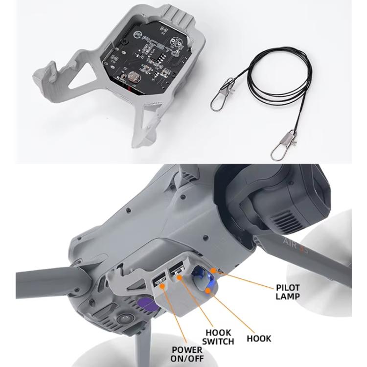 For DJI Air 3S RCSTQ Drone Air Thrower Transport Device(Thrower+Binding Line) - free shipping - PMC TechLife - Order now!