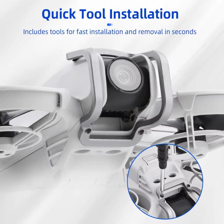 For DJI Neo BRDRC Metal Bumper Crash Bar Drone Gimbal Lens Protection Bracket Accessories(Silver) - free shipping - PMC TechLife - Order now!
