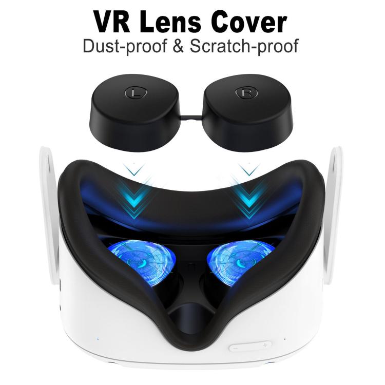 For Meta Quest 3S / Quest 2 VR Lens TPU Protective Cover(White) - VR Accessories by PMC TechLife | Online Shopping South Africa | PMC TechLife | Buy Now Pay Later Mobicred