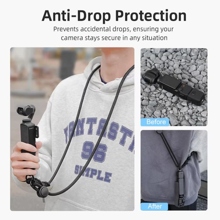 BRDRC Sport Camera Lanyard With 1/4 Inch Screw Anti-Lost Crossbody Lanyard(Light Blue Rope White Knot) - Camera Strap by BRDRC | Online Shopping South Africa | PMc TechLife | Buy Now Pay Later Mobicred