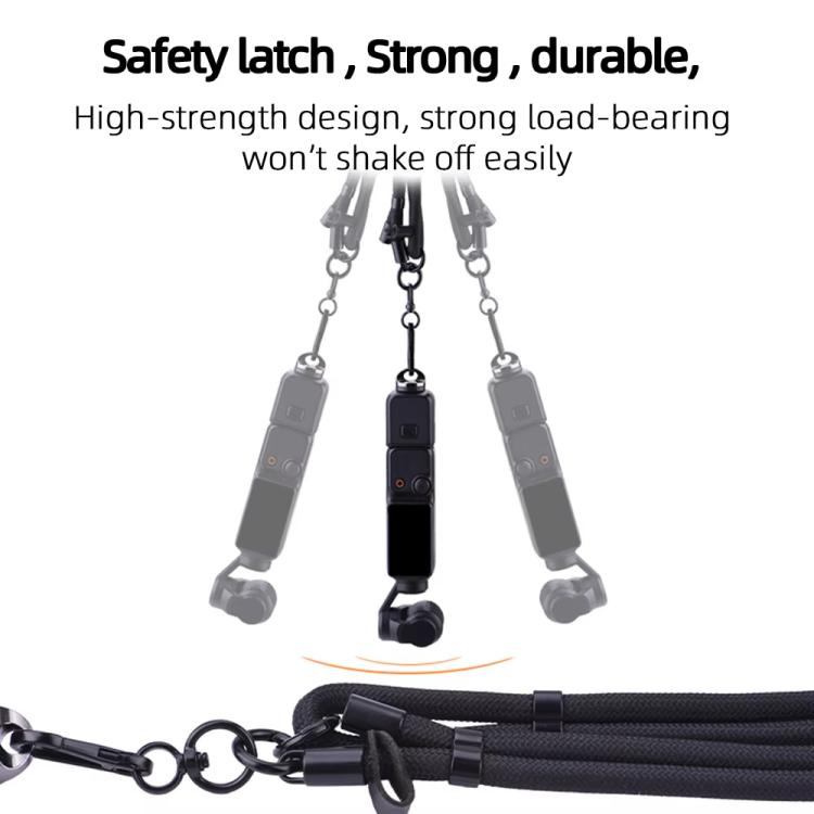 BRDRC Sport Camera Lanyard With 1/4 inch Screw Anti-Lost Crossbody Rope Accessory(Black) - Camera Strap by BRDRC | Online Shopping South Africa | PMc TechLife | Buy Now Pay Later Mobicred