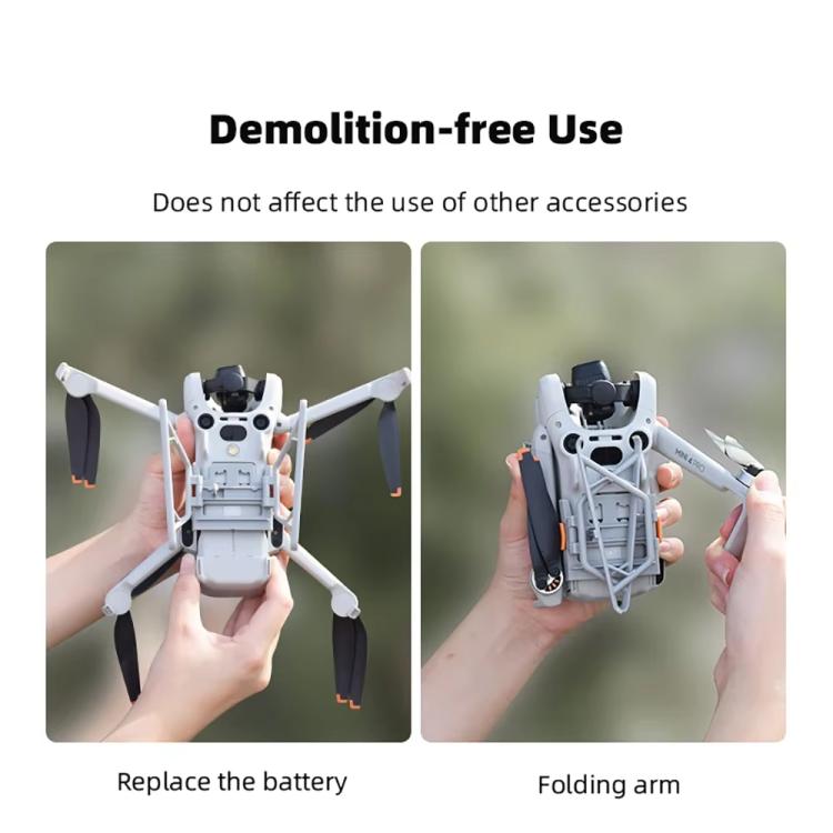 For DJI Mini 4 Pro BRDRC Booster Landing Gear Folding Strap Kickstand(Orange) - free shipping - PMc TechLife - Order now!