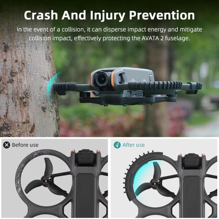 For DJI Avata 2 BRDRC 4pcs Paddle Protection Bumper Rings(Green) - free shipping - PMC TechLife - Order now!