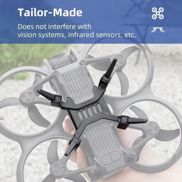 For DJI Avata 2 BRDRC Folding Height Enhanced Landing Gear Gimbal Protective Kickstand(Black Orange) - free shipping - PMC TechLife - Order now!