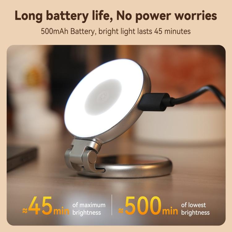TELESIN S5-BGD-01 Mini Phone Magnetic Beauty Replacement Light Tri-color Temperature Portable Selfie Mirror Rotating Stretching Pocket Lamp - free shipping - PMc TechLife - Order now!