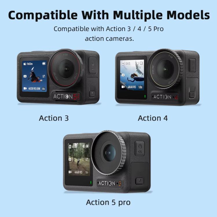 For DJI Osmo Action 3 / 4 / 5 Pro Flymile Silicone Cover Sport Camera Lens Drop Cases(Black) - free shipping - PMC TechLife - Order now!