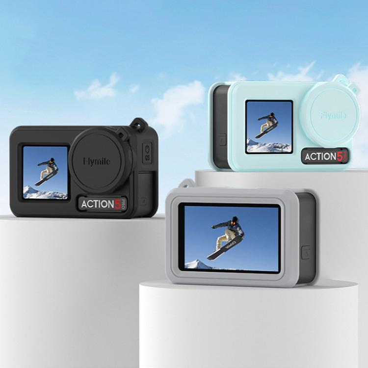 For DJI Osmo Action 3 / 4 / 5 Pro Flymile Silicone Cover Sport Camera Lens Drop Cases(Blue) - free shipping - PMC TechLife - Order now!