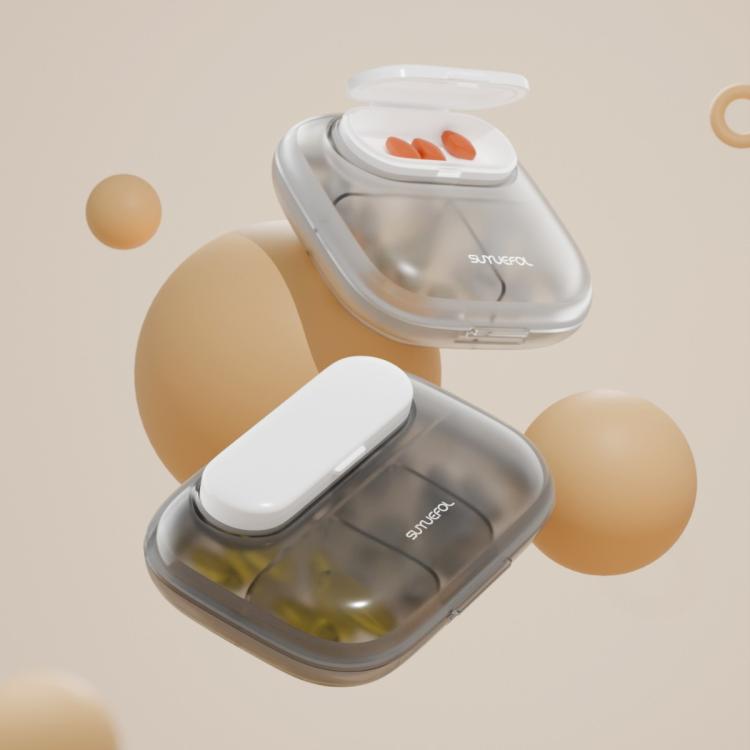 Portable Pill Box Dispenser Sealed Large Capacity Seven Days a Week Medication Organizer, Color: 6 Grids Gray - free shipping - PMC TechLife - Order now!