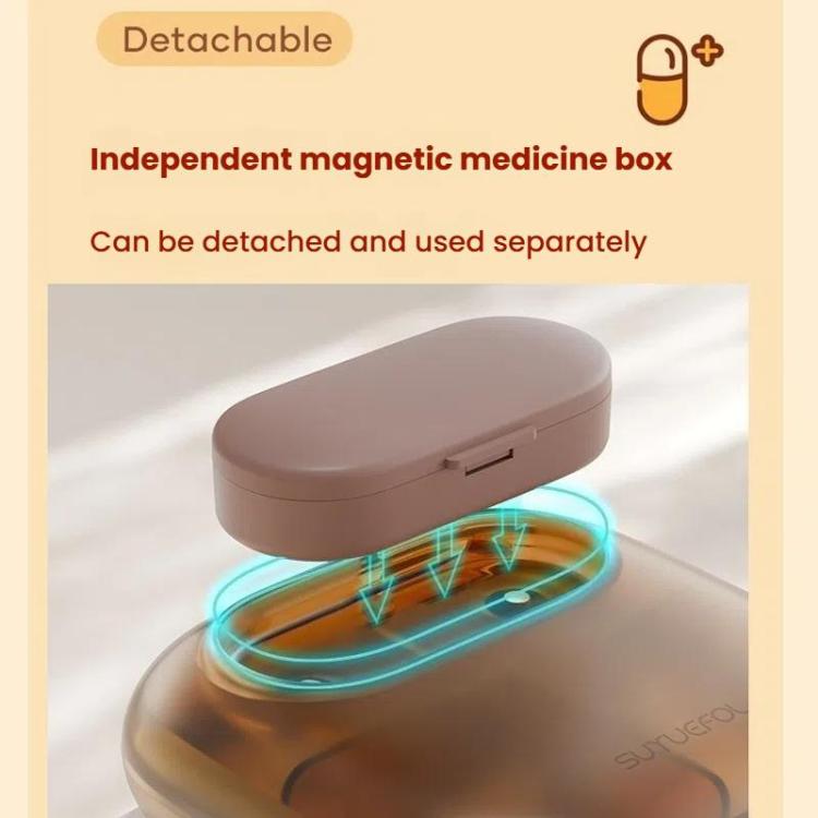 Portable Pill Box Dispenser Sealed Large Capacity Seven Days a Week Medication Organizer, Color: 4 Grids Gray - free shipping - PMC TechLife - Order now!