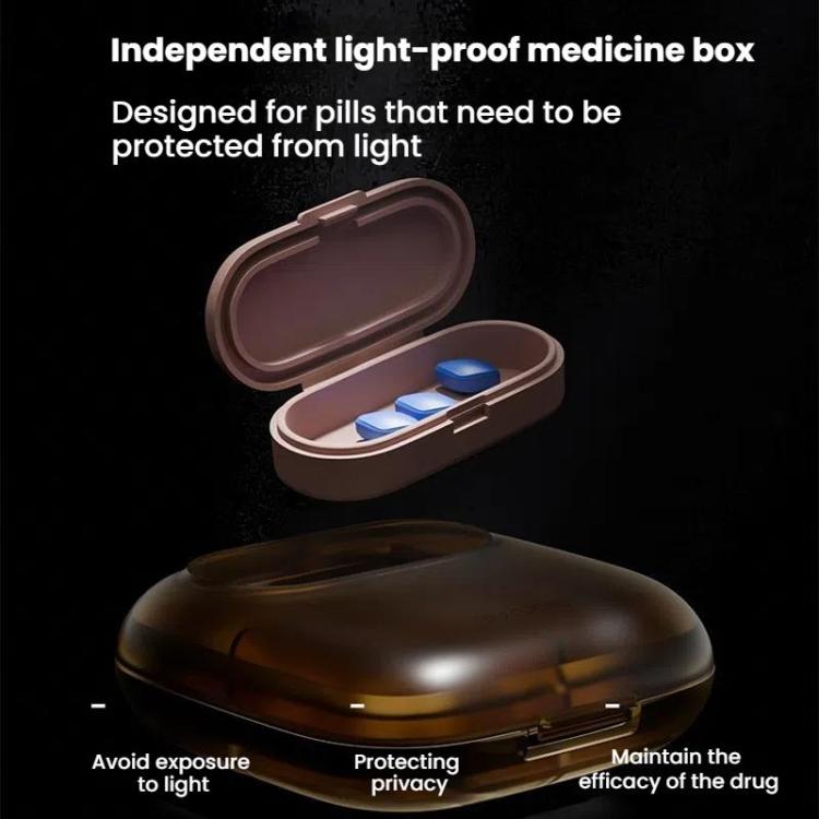 Portable Pill Box Dispenser Sealed Large Capacity Seven Days a Week Medication Organizer, Color: 6 Grids Gray - free shipping - PMC TechLife - Order now!