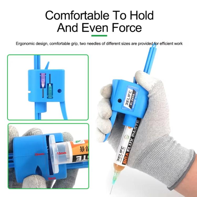 RELIFE RL-062B 30CC Manual Glue Tapper Cell Phone Repair Motherboard Soldering Oil Syringe Booster Tin Paste Syringe Pusher - free shipping - PMc TechLife - Order now!